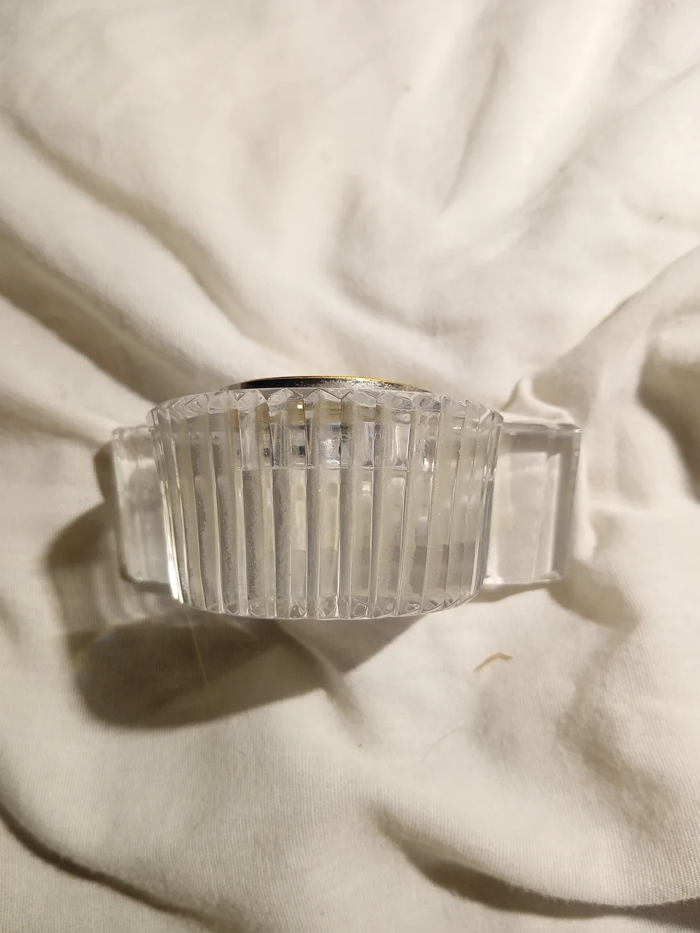 Crystal Mantel Clock Accent - Clear